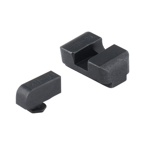 TruGlo Tritium Pro TG231G1C front and rear Glock sights viewed from the opposite side