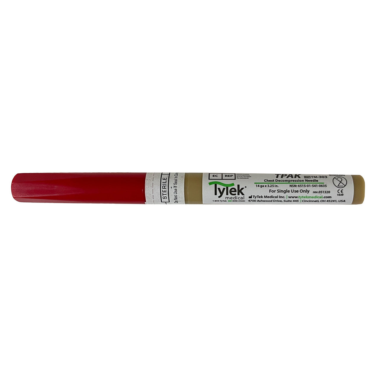 TyTek Pleural Puncture Needle 14G front view