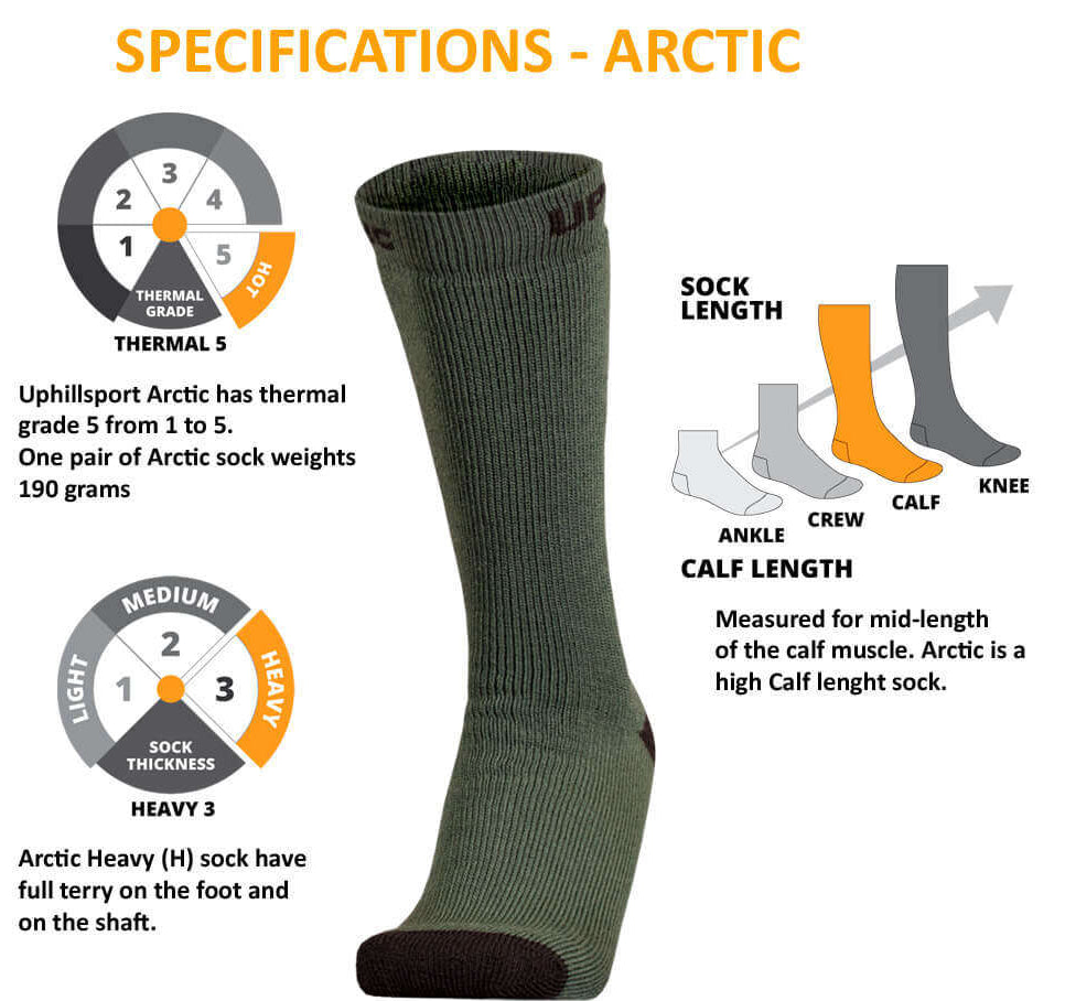 UphillSport ARCTIC Tactical Socks with Merino