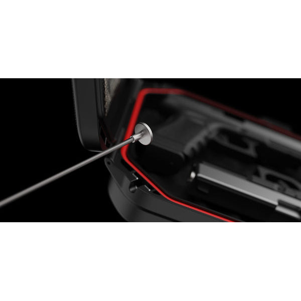 Steel security cable fitted to the Vaultek LifePod 20 side attachment point