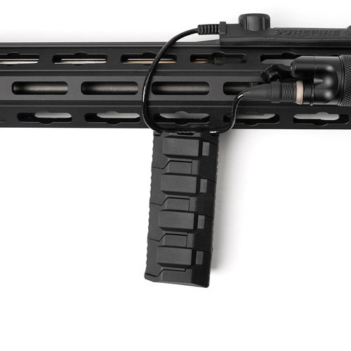 Stacked Angled CMS Front Grip - M-LOK on rifle extended