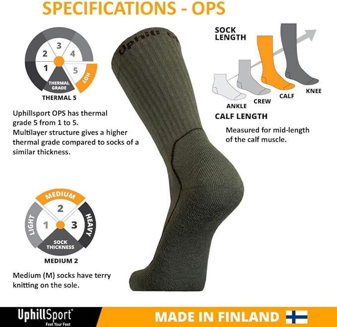UphillSport OPS Tactical Socks with Merino