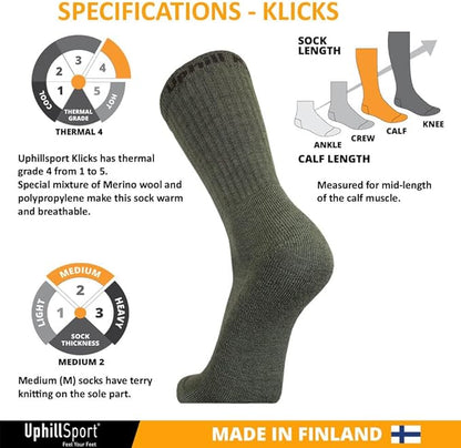 UphillSport KLICKS Tactical Socks with Merino