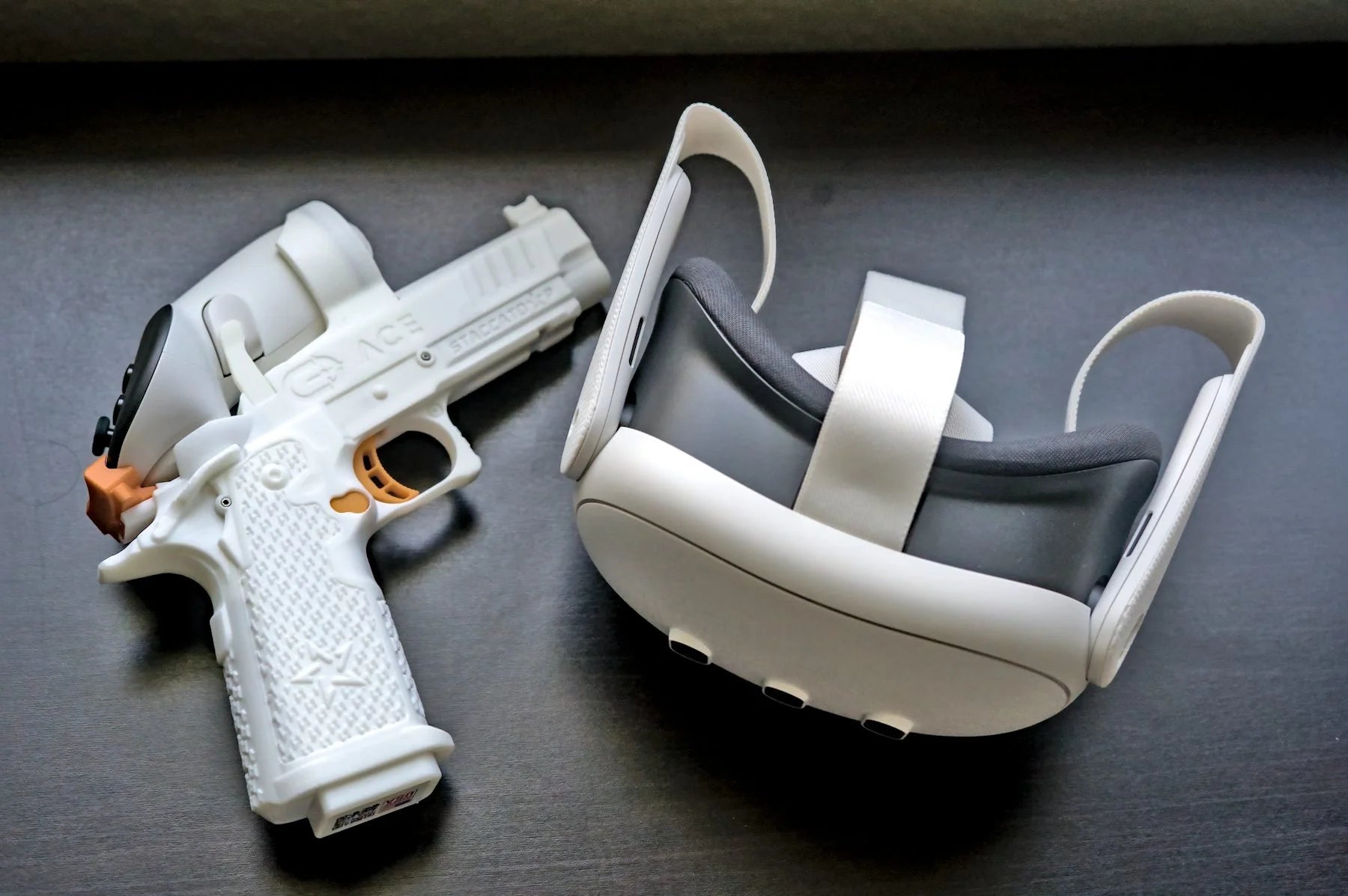 ACE XR Virtual Shooting Pistol for Meta Quest with headset