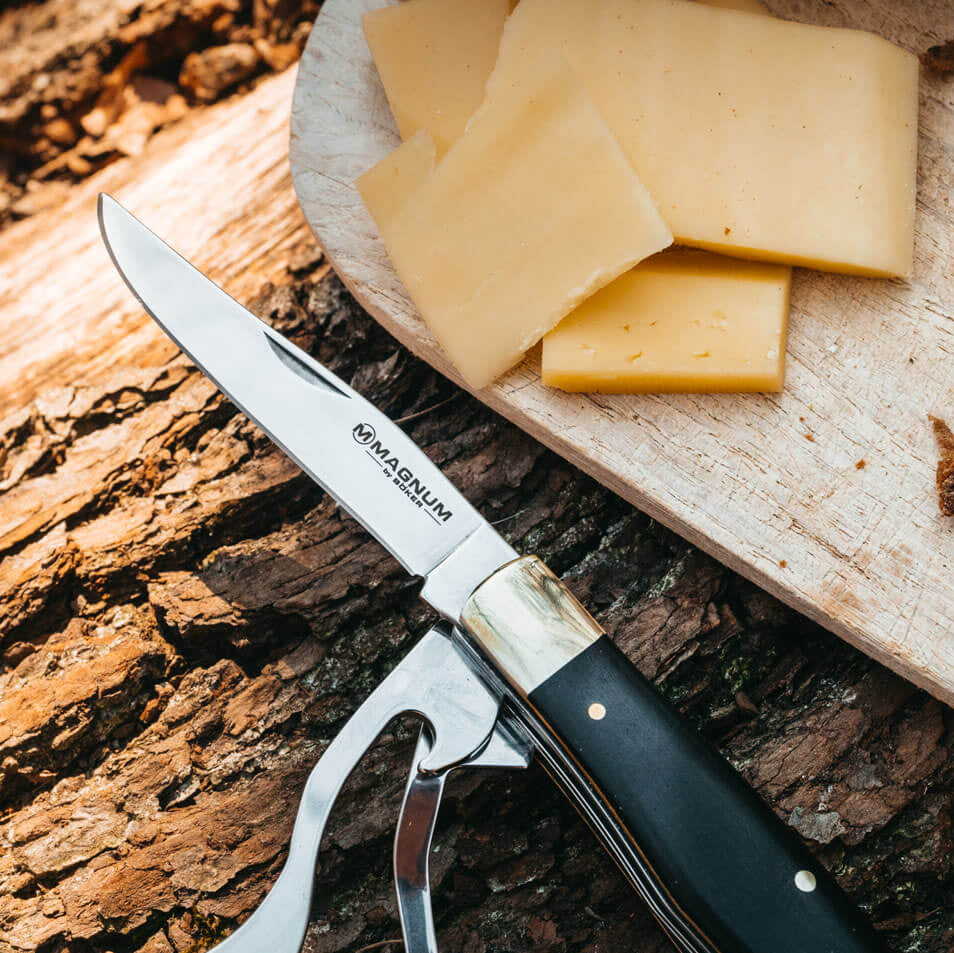 Böker Bon Appetite Camping Cutlery with cheese