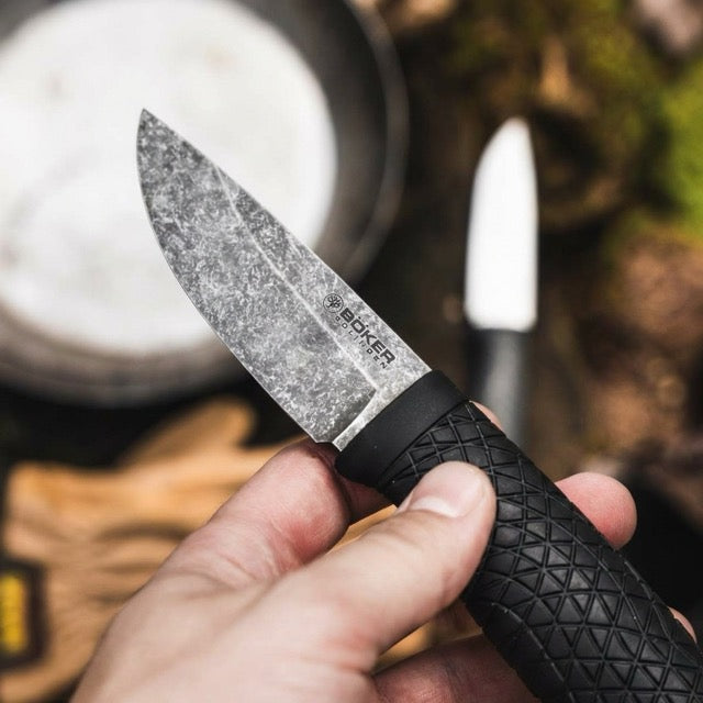 Böker Manufaktur Solingen Bronco Mini Compact Fixed Blade Knive Detail View