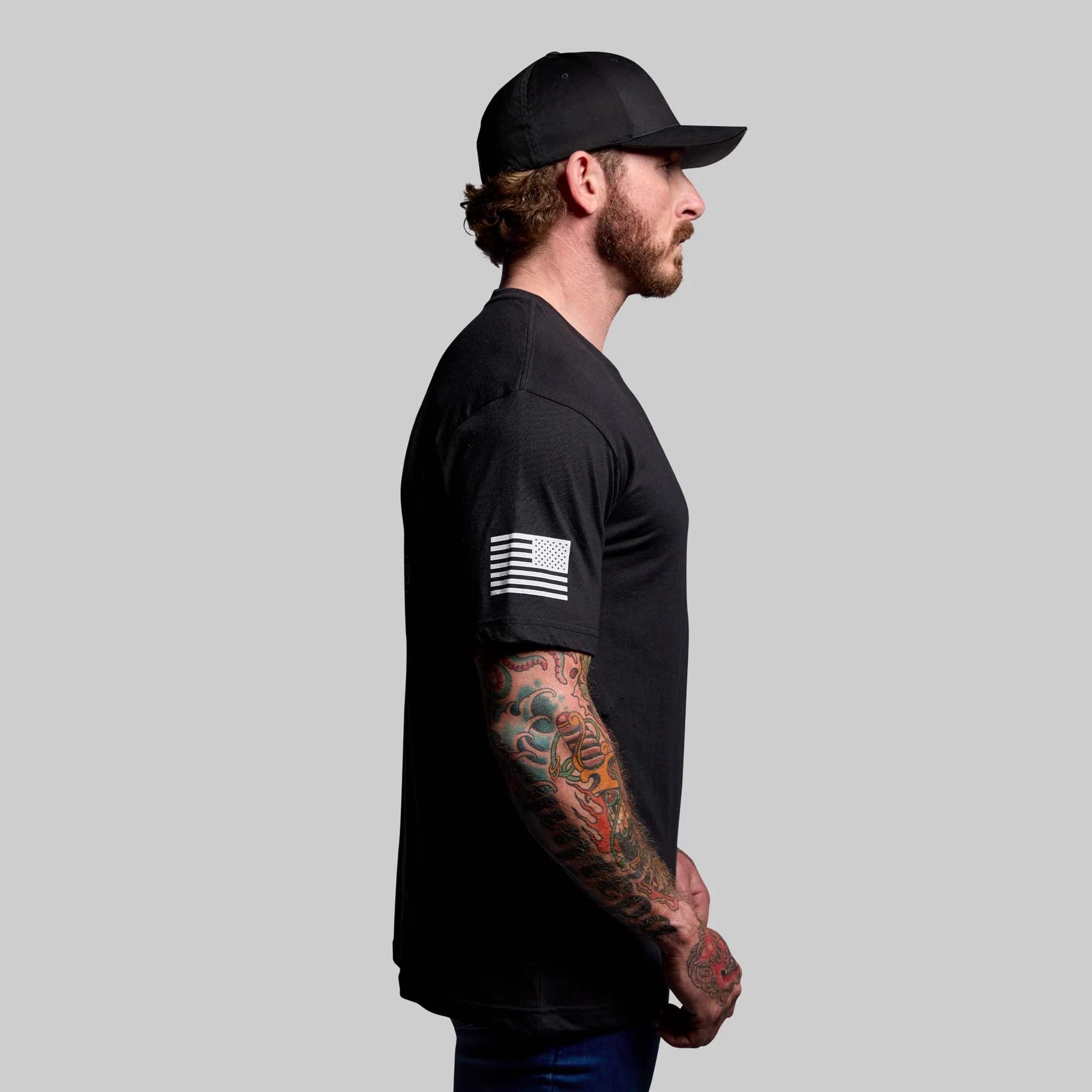 Born Primitive Tactical Skull Tee american flag