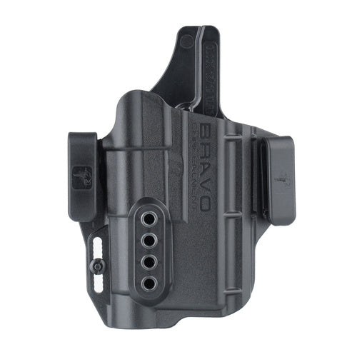 Bravo Concealment IWB Holster for Glock 17, 19 with TLR-1 HL Flashlight front