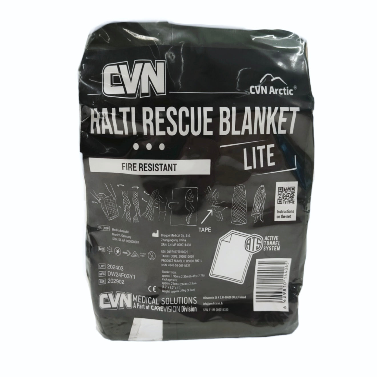 CVN Artic Halti Rescue Blanket – Lite (FR) package