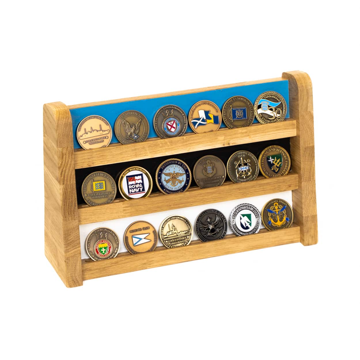 Challenge Coin Holder - Upright estonian flag