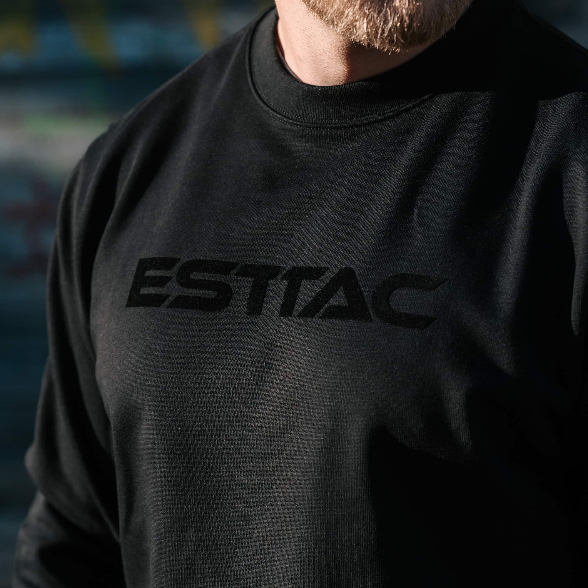 ESTTAC Covert Crewneck black logo