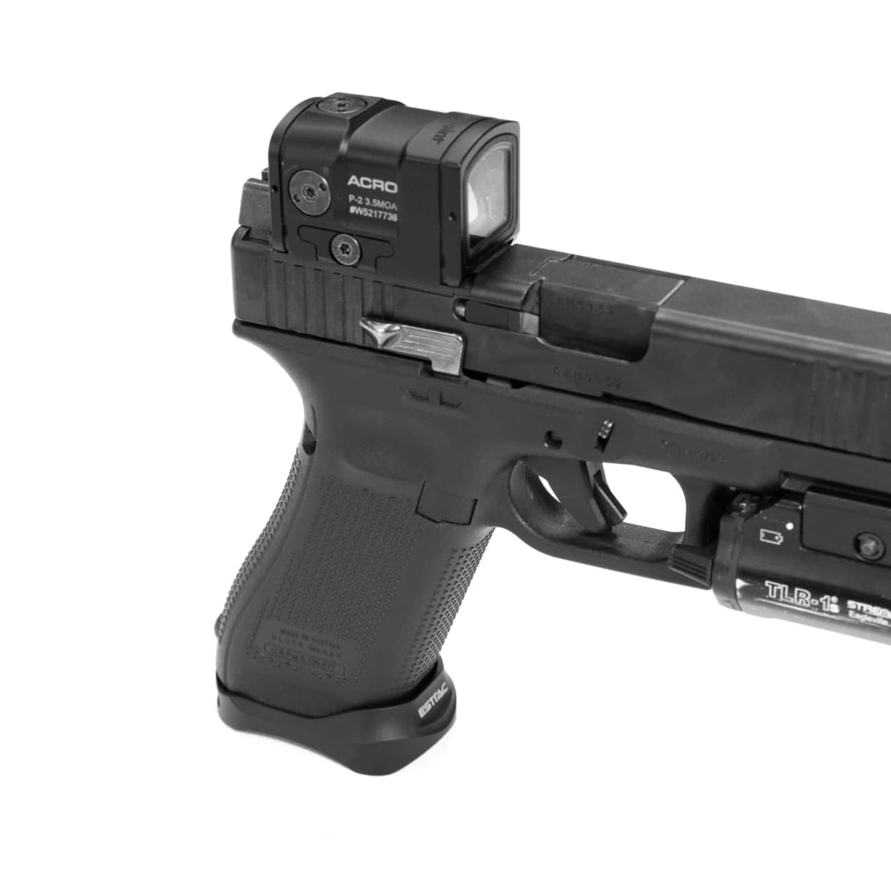 ESTTAC Glock GEN 5 Aluminium Magwell glock 17 on weapon