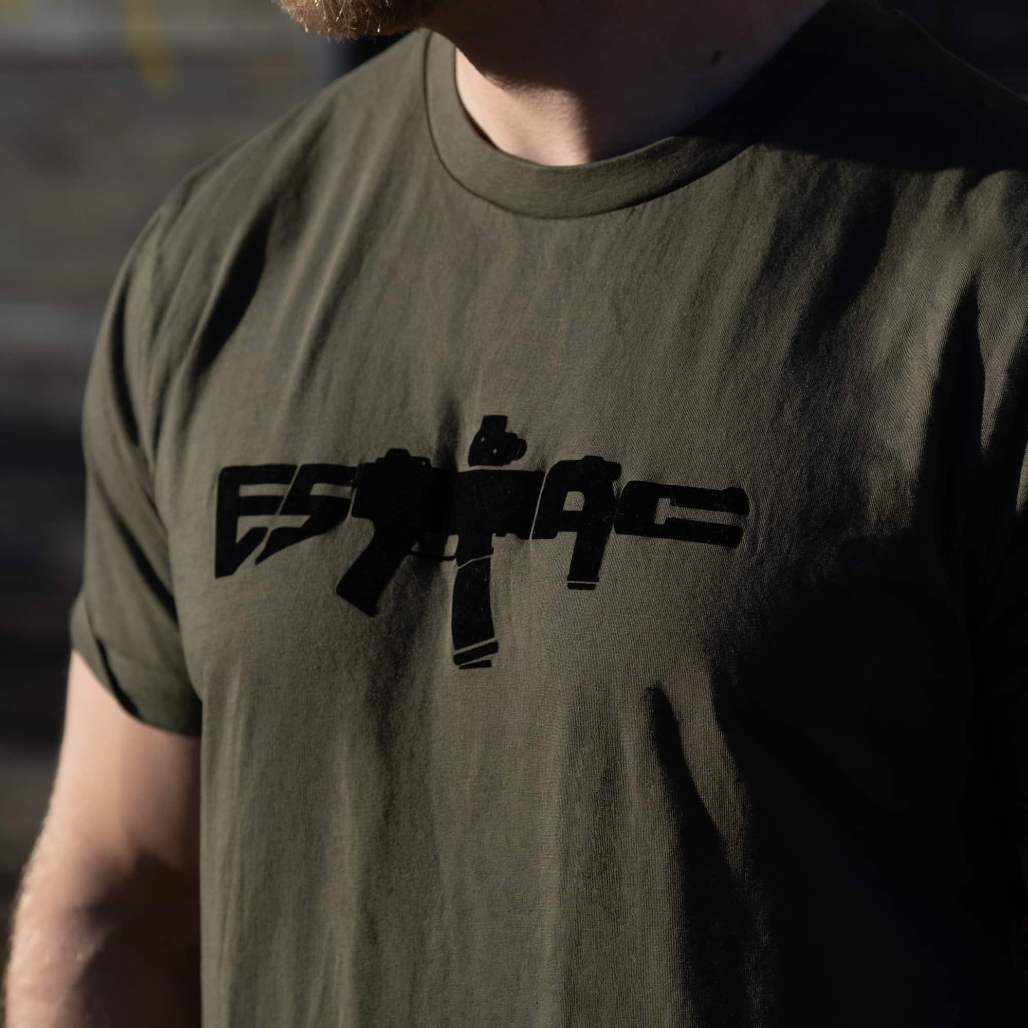 ESTTAC Phantom Rifle T-Shirt green logo