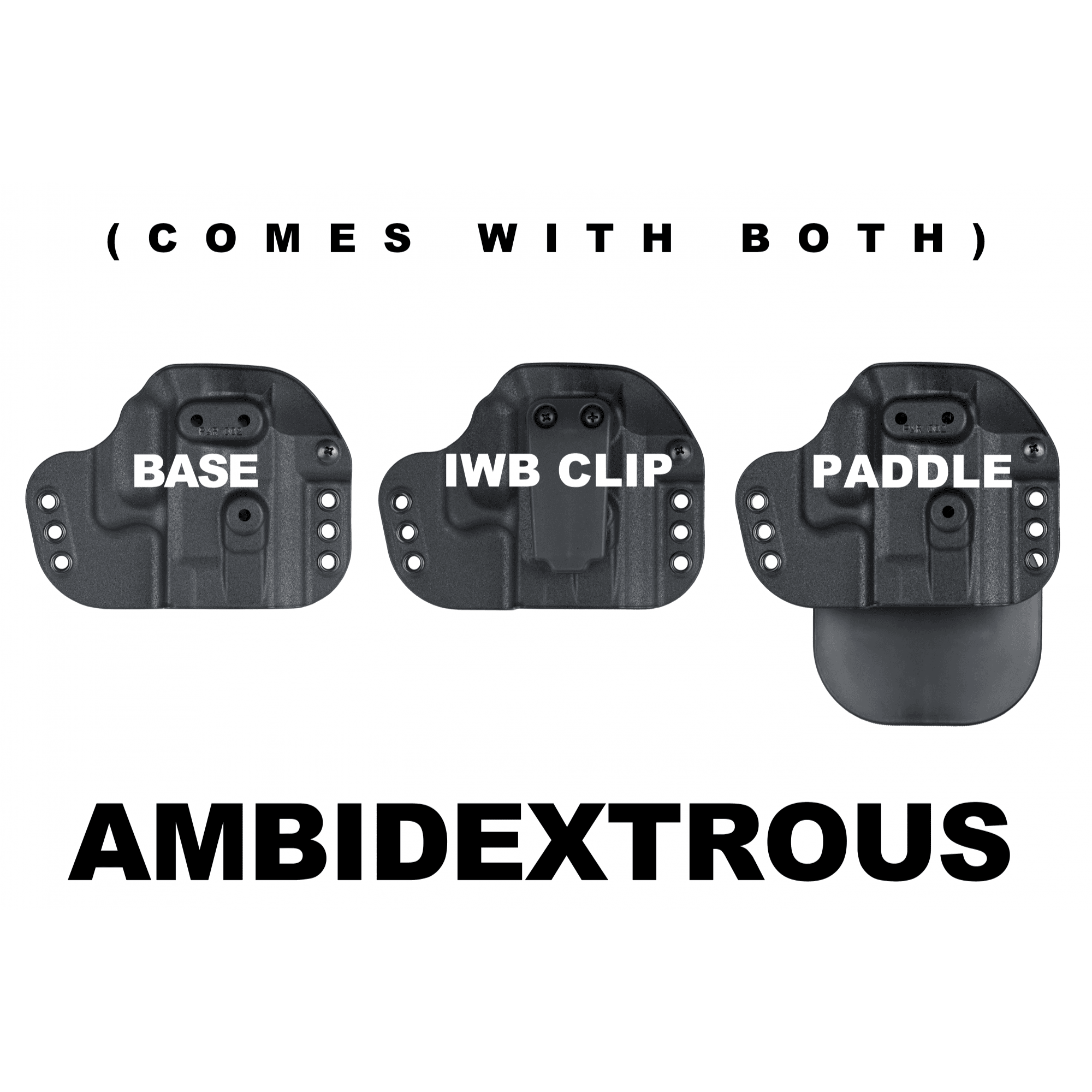 G-Code Paradigm Universal Fit Holster (IWB and OWB) iwb and owb clips