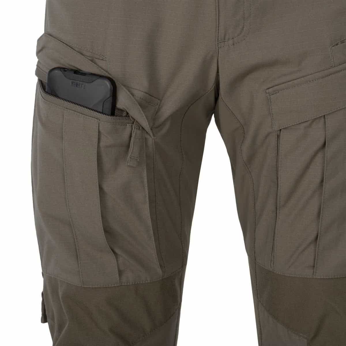 Helikon MCDU Tactical Pants in RAL7013 color close up