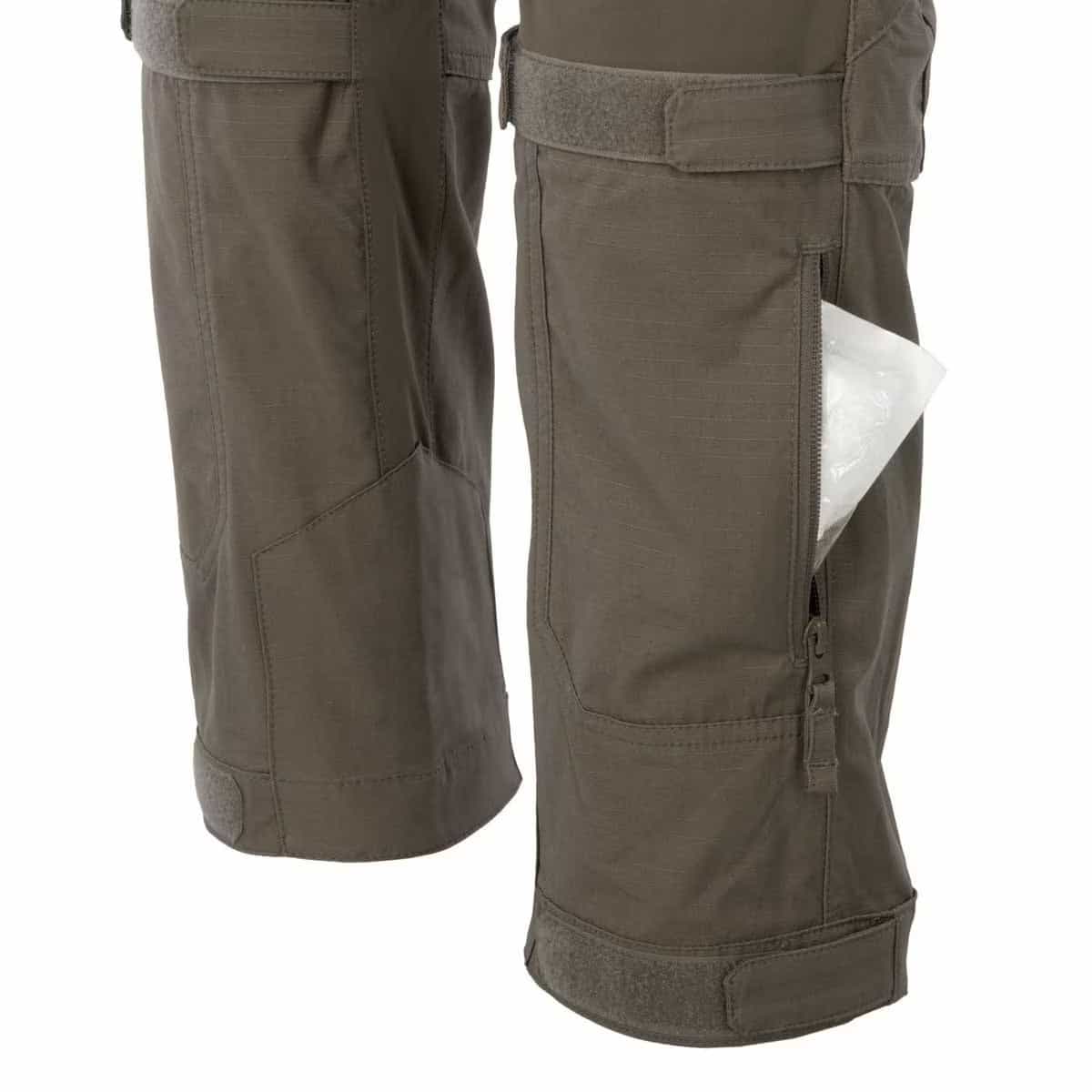 Helikon MCDU Tactical Pants in RAL7013 color bottom pocket view