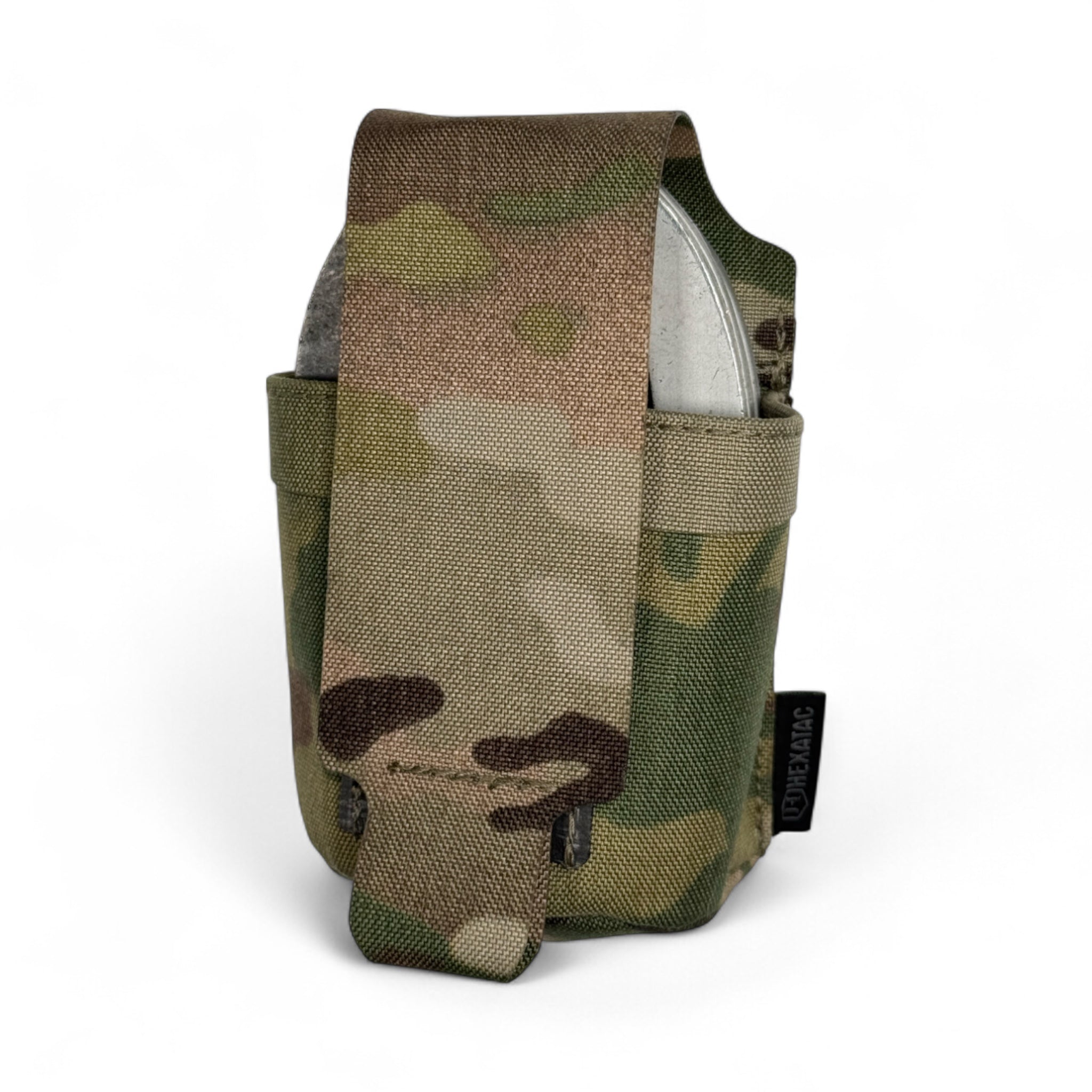 Hexatac AYCE® Handcuff Pouch Multicam color front view close up