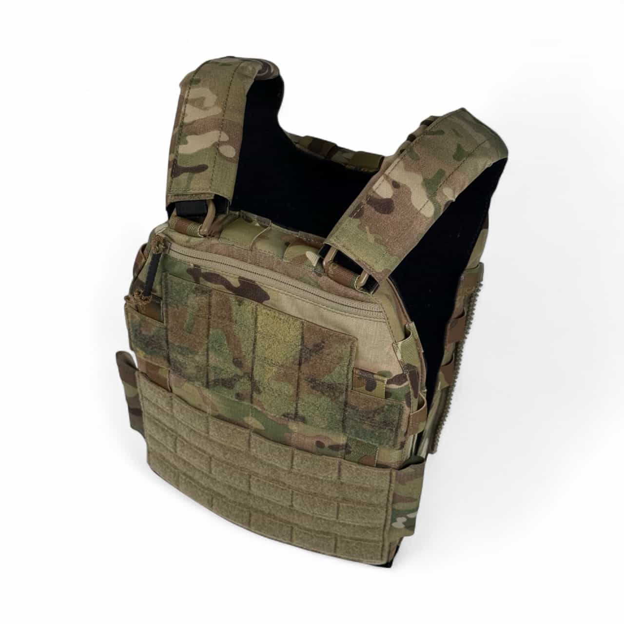 Hexatac HPC Plate Carrier Multicam color top front view