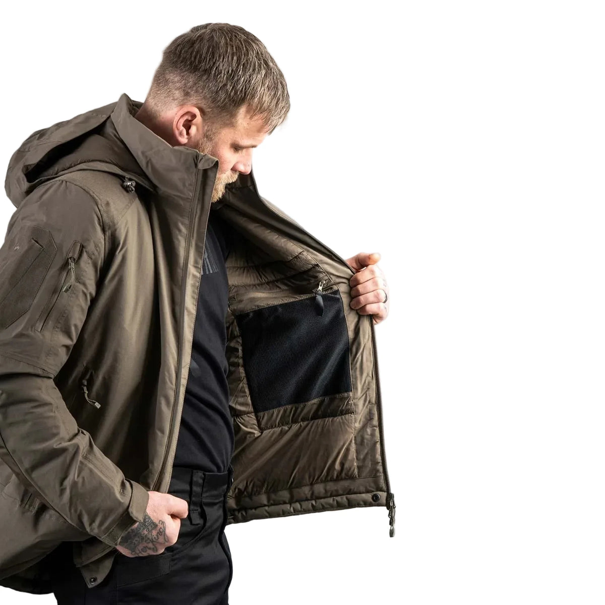 STOIRM Primaloft® Cold Weather Jacket in Ranger Green – worn by model