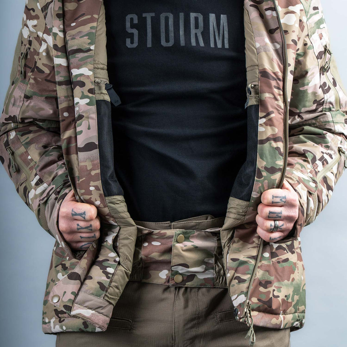 STOIRM Mission Primaloft® Cold Weather Jacket in Multicam – worn by model
