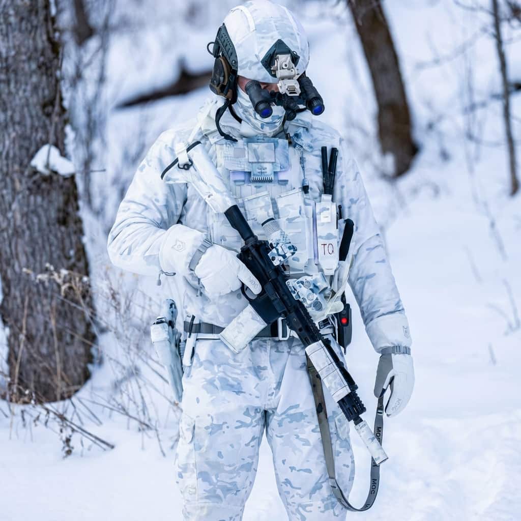 MoG FrostTac ECW Mitten Tactical Winter Gloves ar white