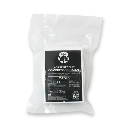Norse Rescue Compressed Gauze, Z-Fold
