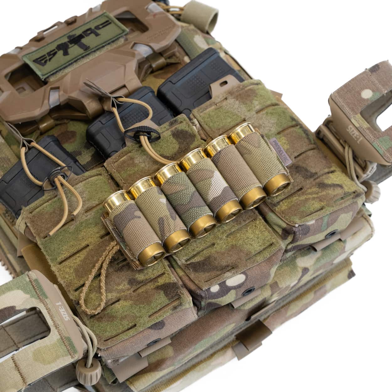 Panneltac 6 Round Shotgun Panel on plate carrier