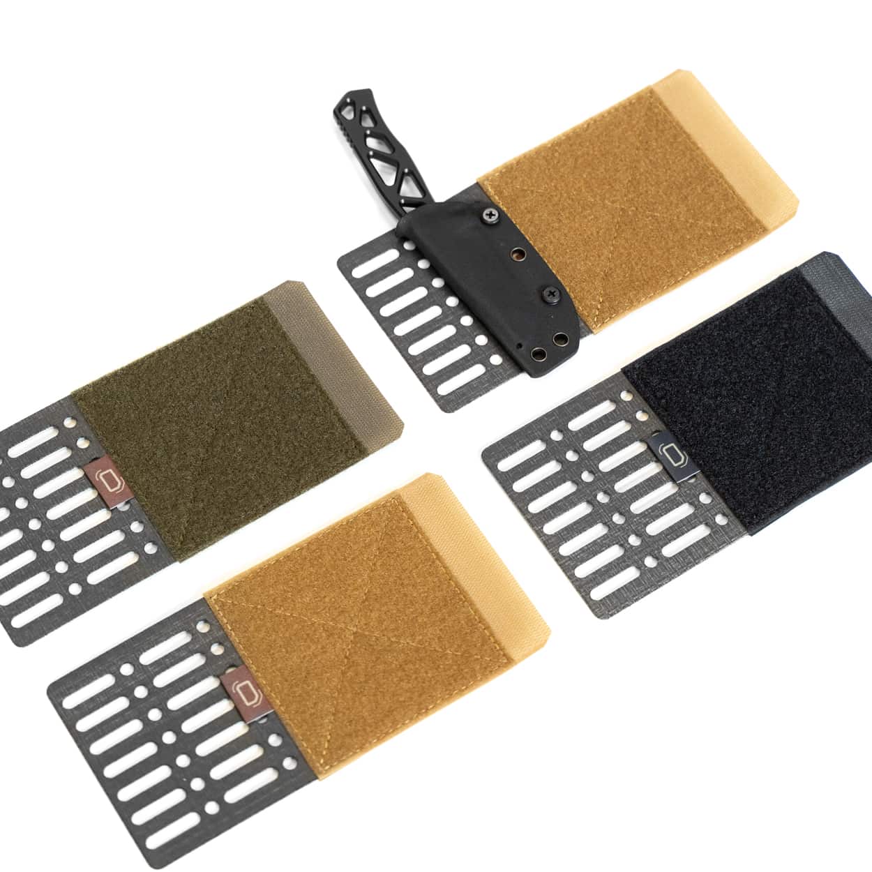 Panneltac Molle Blade Wing back with knife colors