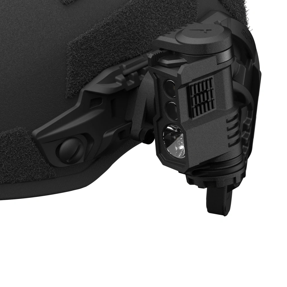 Princeton Tec Headlamp Ghost X MPLS 300lm Black helmet light attachment on a helmet