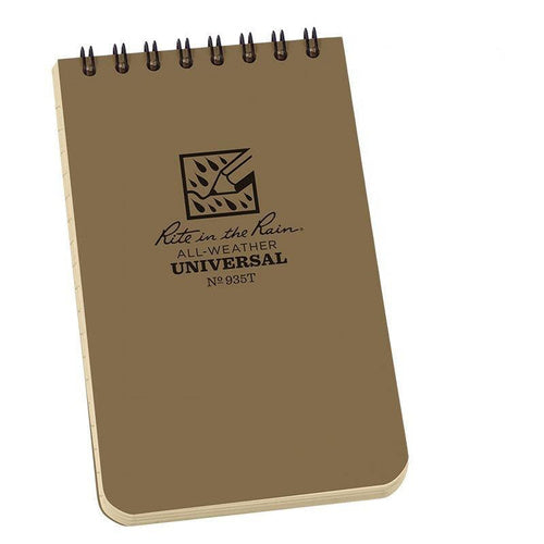 Rite in the Rain All-Weather Notebook - 3 x 5" tan