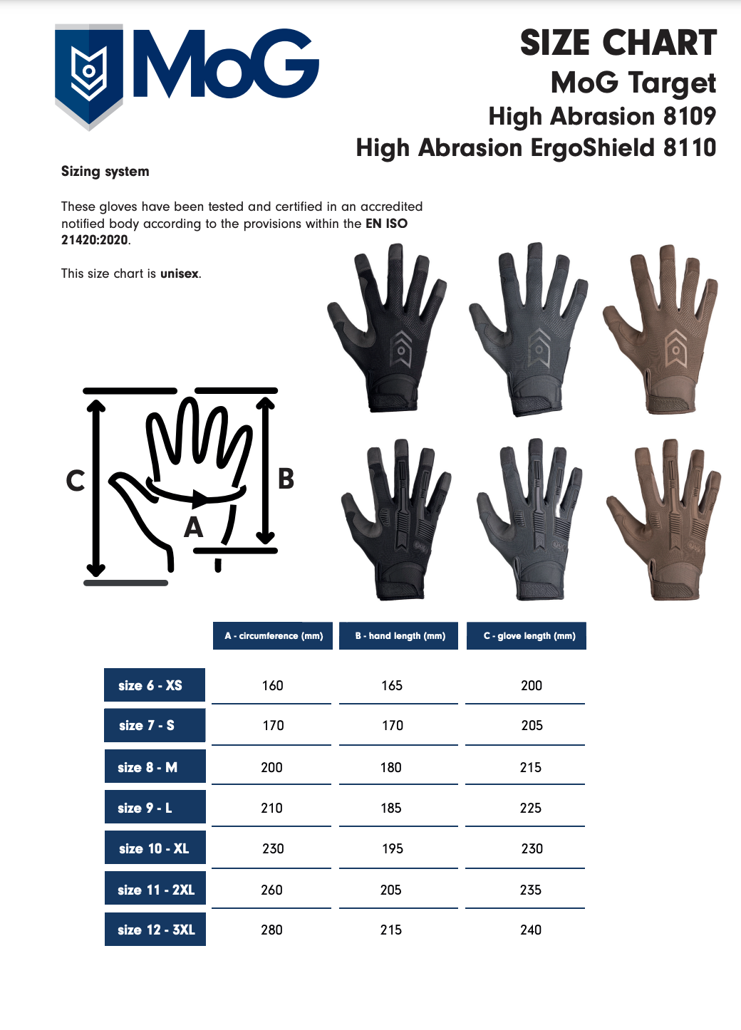 MoG Target High Abrasion Tactical Gloves