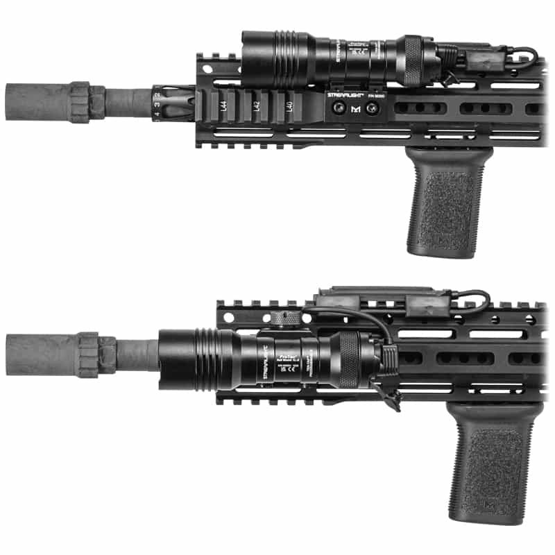 Streamlight Protac Rail Mount 1L-X PRO USB weapon mounted tactical light different mounting options side view