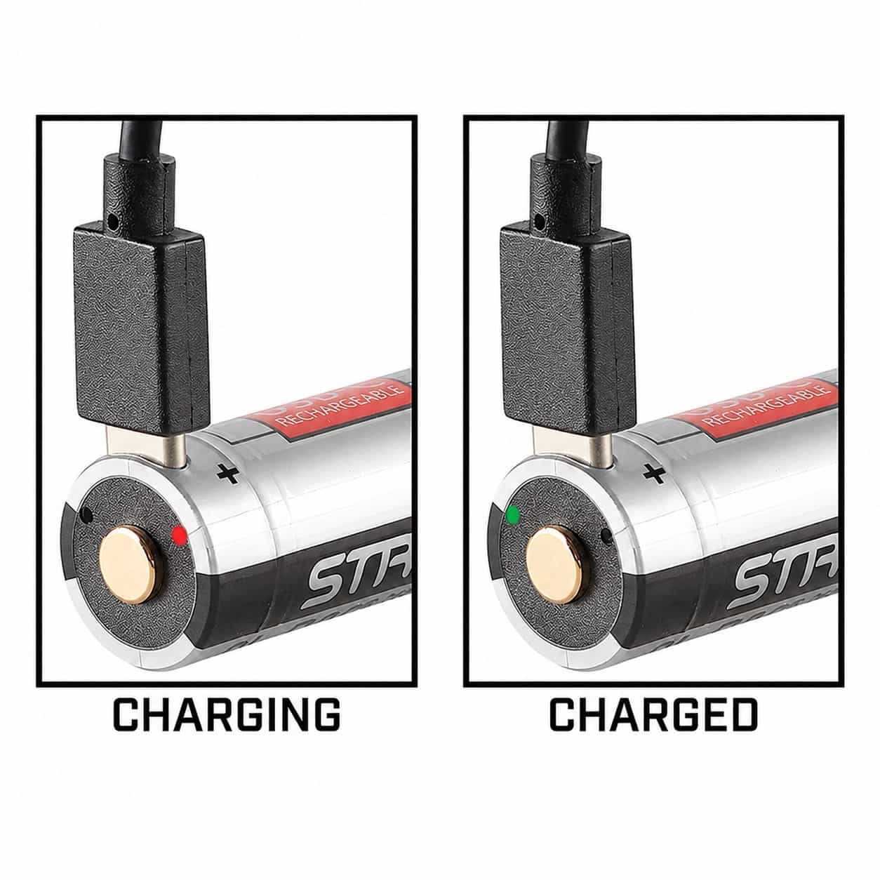 Streamlight SL-B26® Li-Ion USB Battery Pack charging/charged indicator