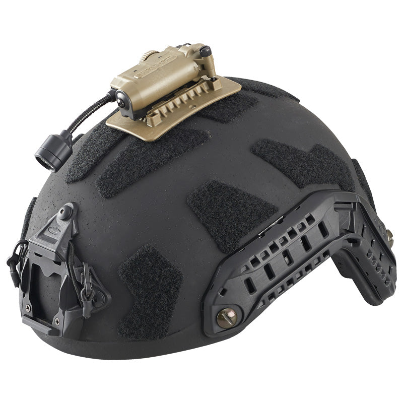 Streamlight Sidewinder Stalk® Helmet Light - ARC Rail model on helmet