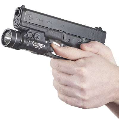 Streamlight TLR-1 HL-X Weapon Light on glock 17 hands