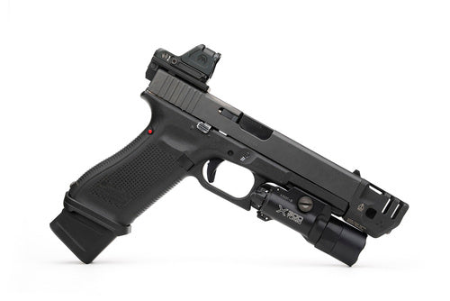 Strike Industries Scorpion G-SURF Universal MRDS Red Dot Sight Mount for Glock on weapon