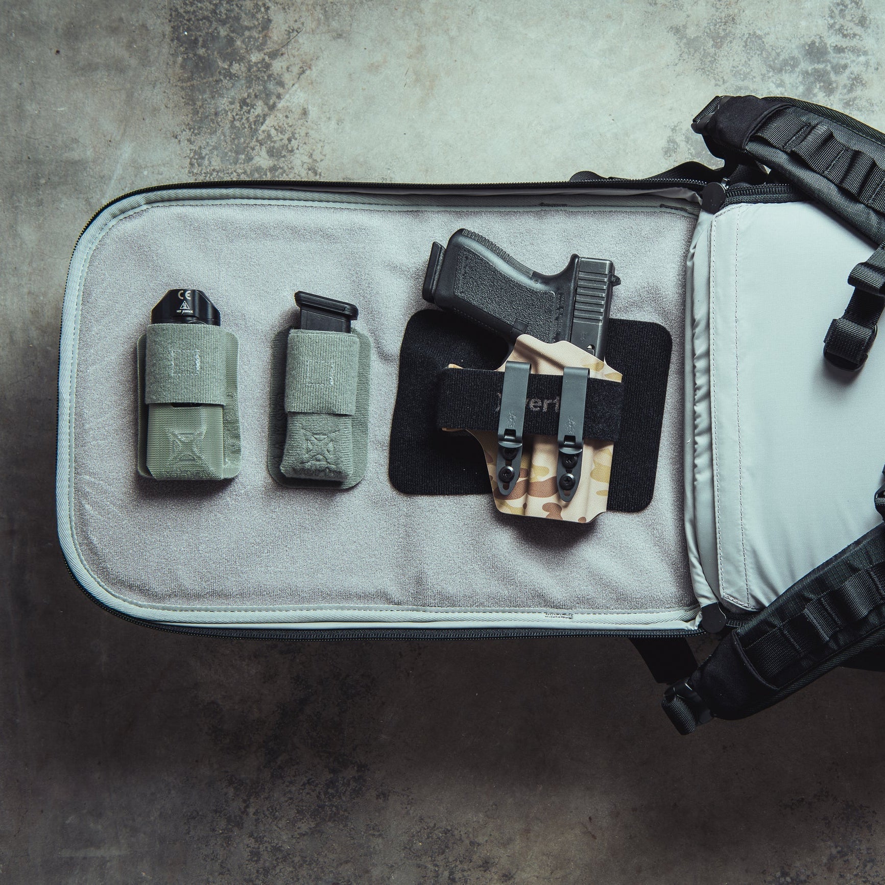 Vertx Gamut 32L Backpack pistol