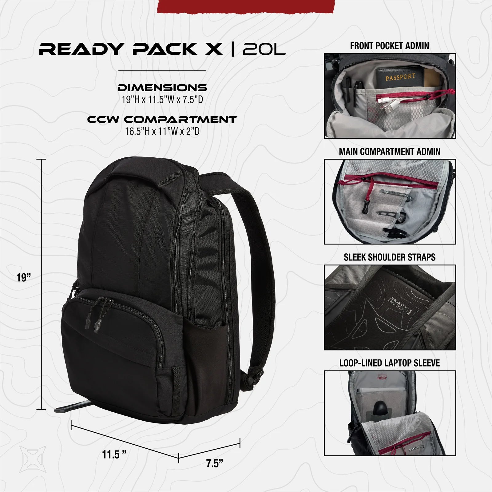 Vertx Ready Pack X Backpack specs