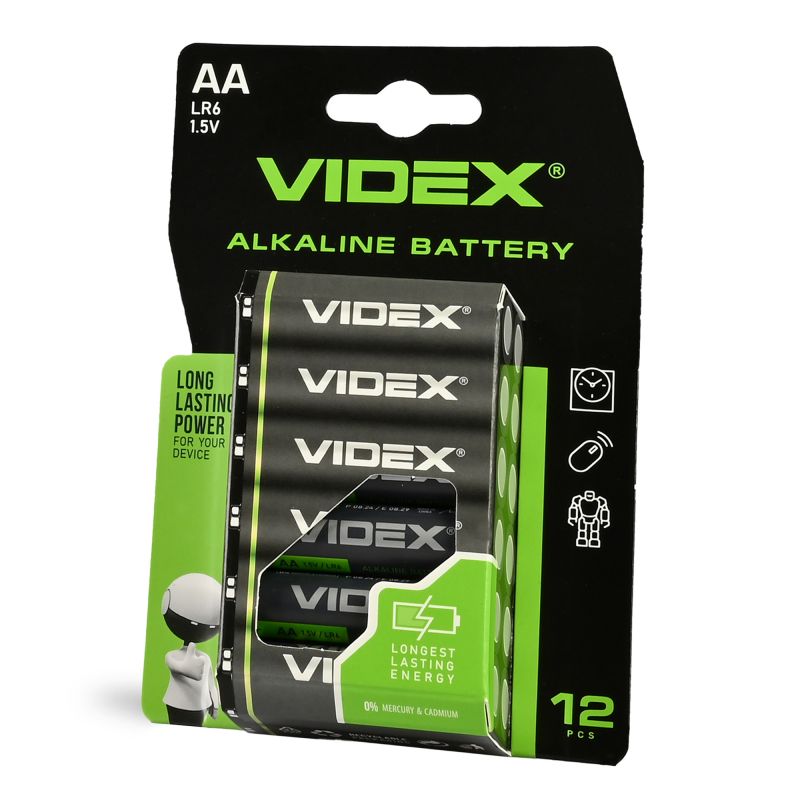 Videx Batteries AA Packs 12 pcs