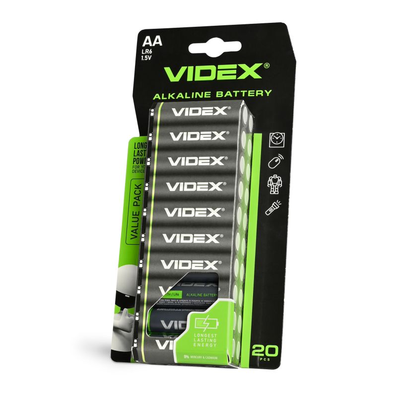 Videx Batteries AA Packs 20 pcs