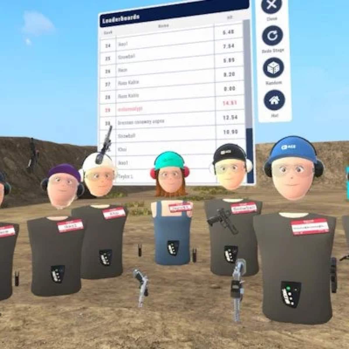 Multiplayer mode in ACE VR virtual shooting
