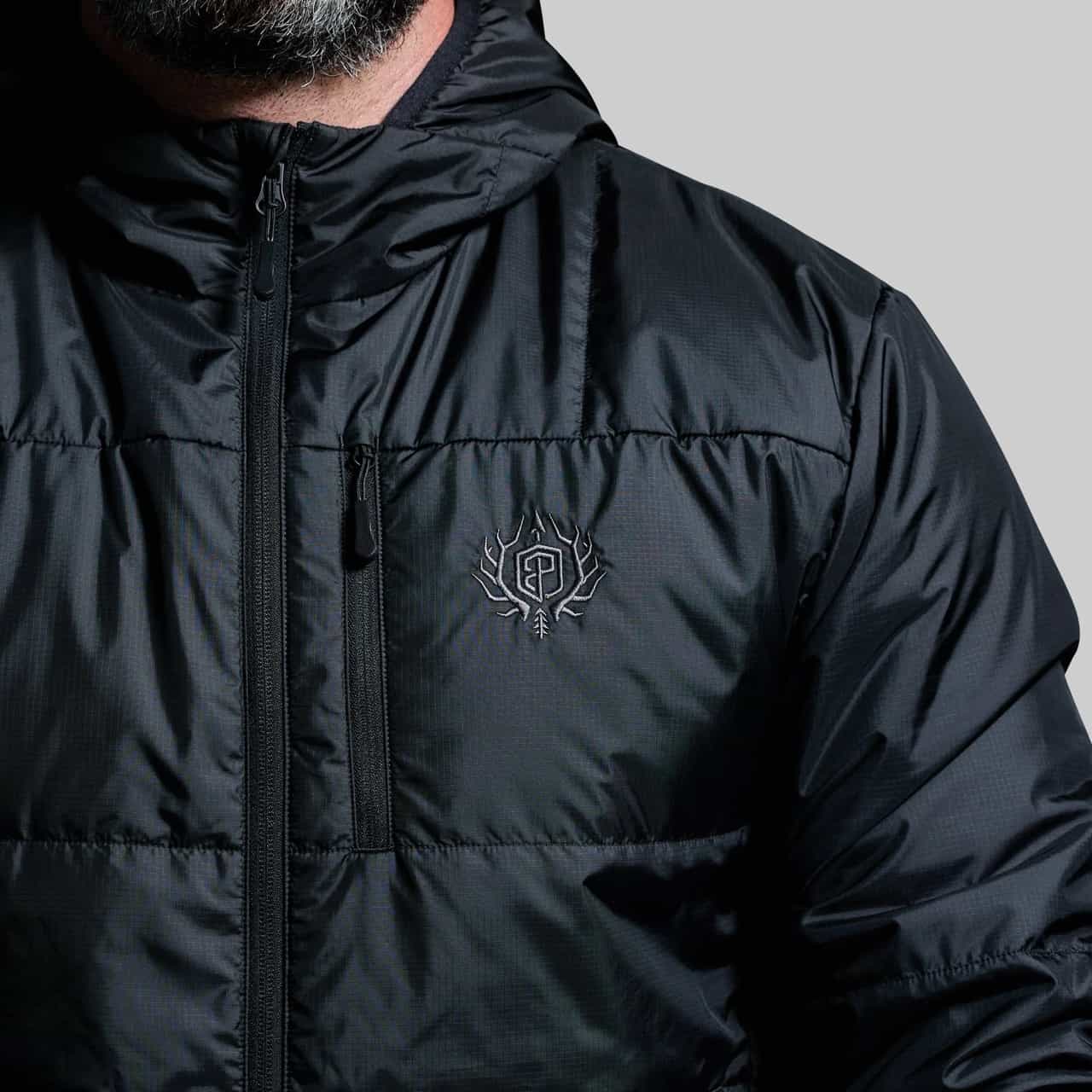 Born Primitive Men's Tundra Jacket Light 2.0 black logo detail
