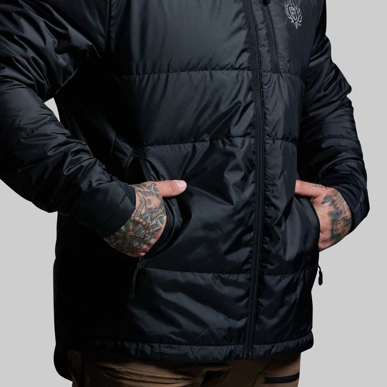 Born Primitive Men's Tundra Jacket Light 2.0 black side view