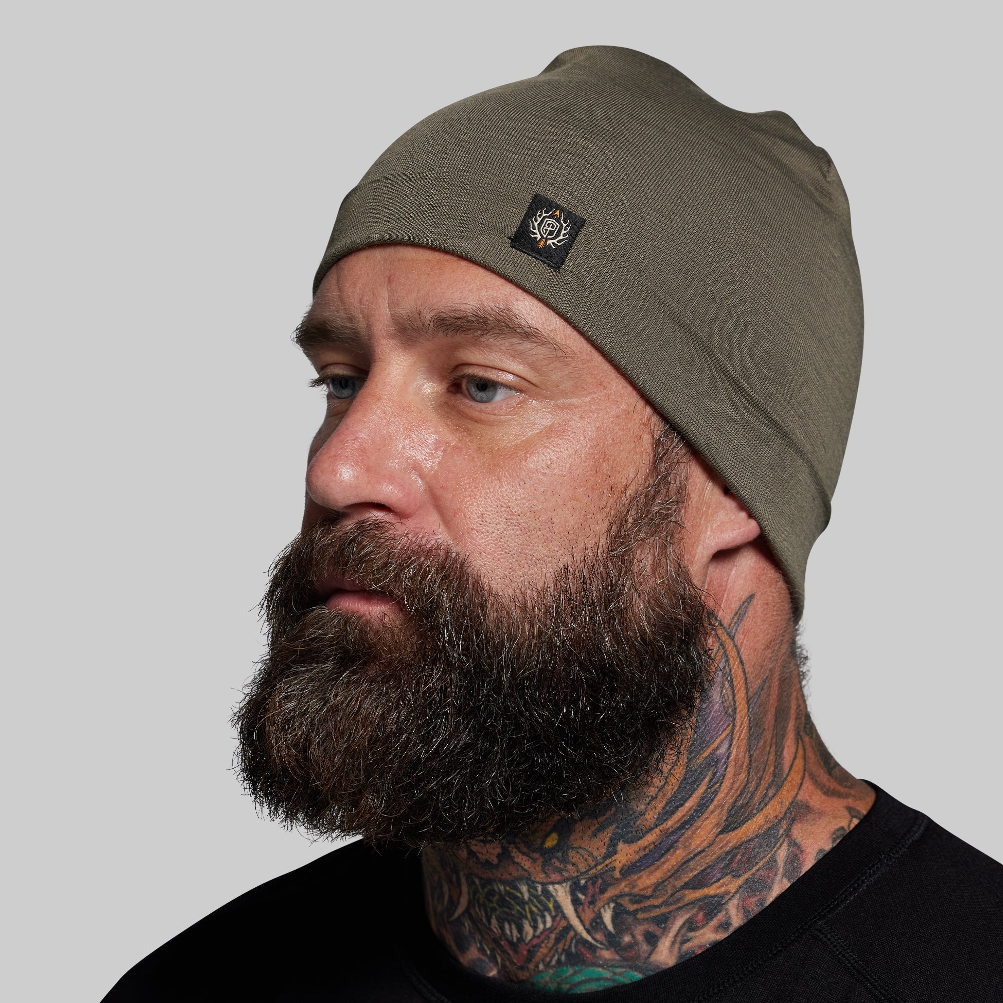 Born Primitive Ridgeline Merino Beanie 240 Ranger Green