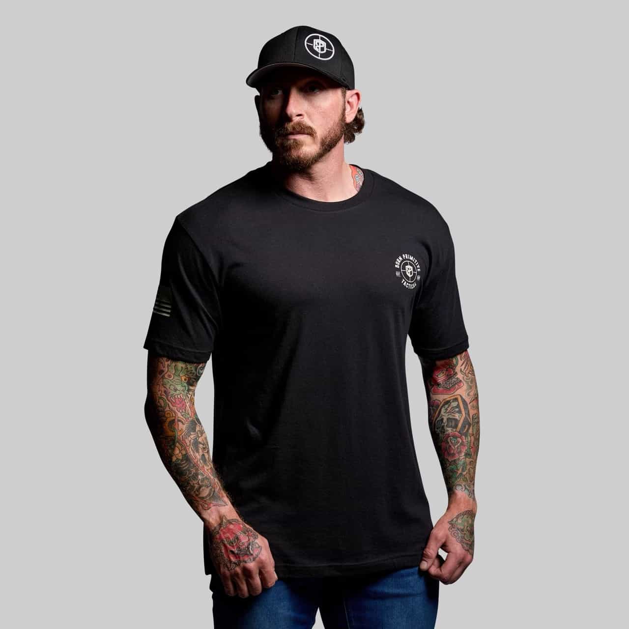 Born Primitive Tactical Reaper Tee black front view