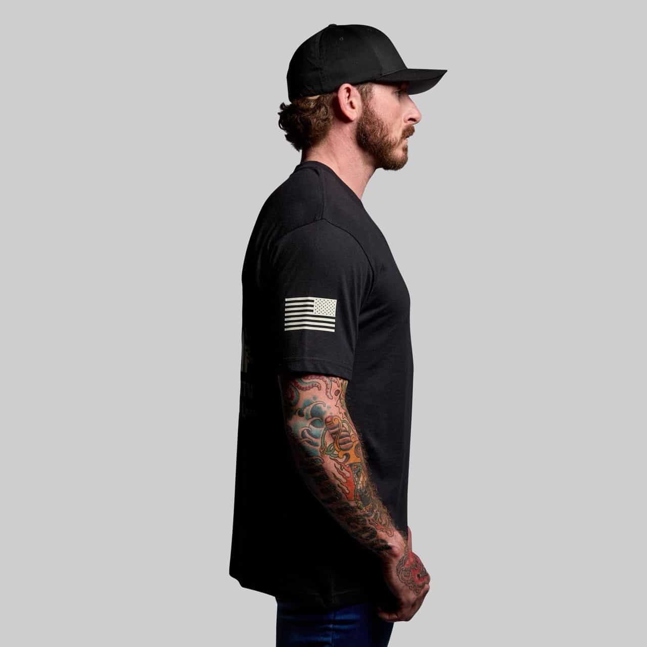 Born Primitive Tactical Reaper Tee black sleeve flag