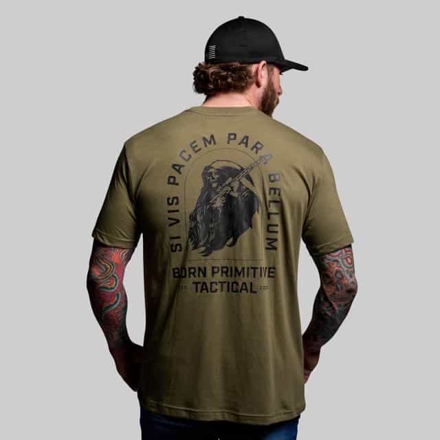Born Primitive Tactical Reaper Tee tactical green product view
