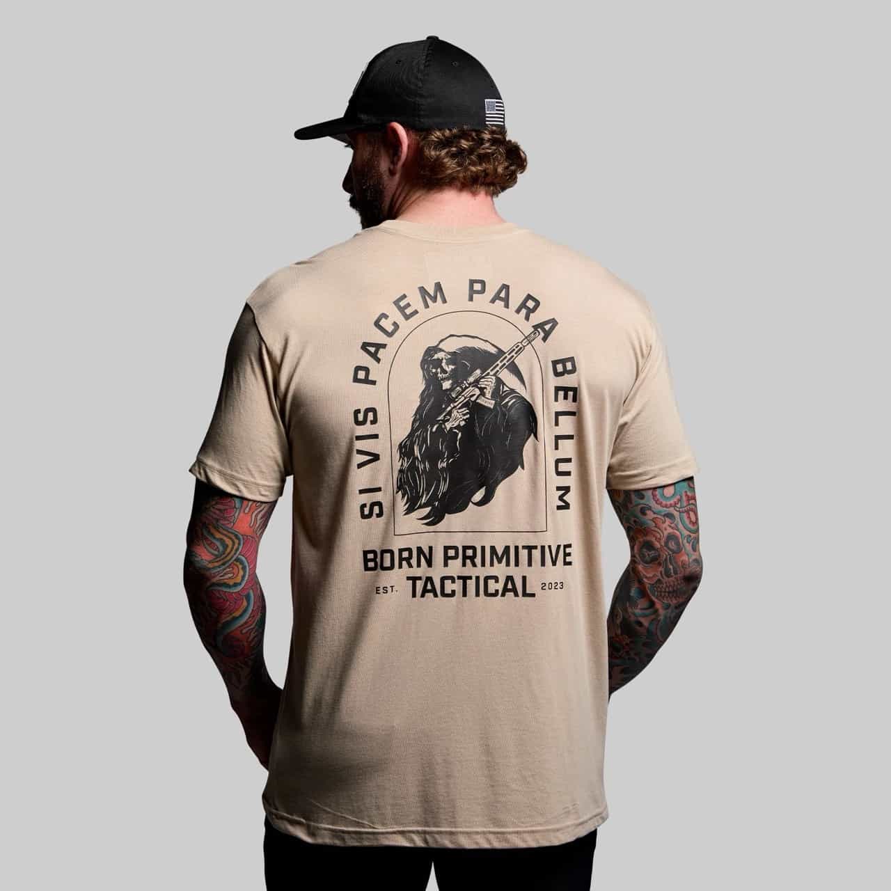 Born Primitive Tactical Reaper Tee tan product view