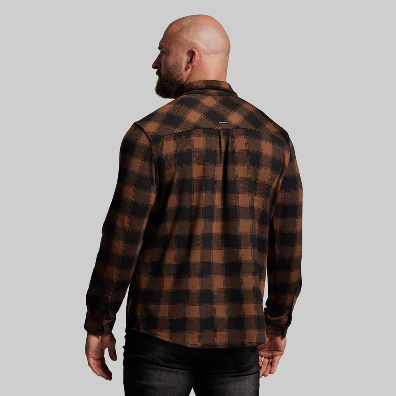 Born Primitive Woodsman Stretchy Flannel coyote brown product view 3