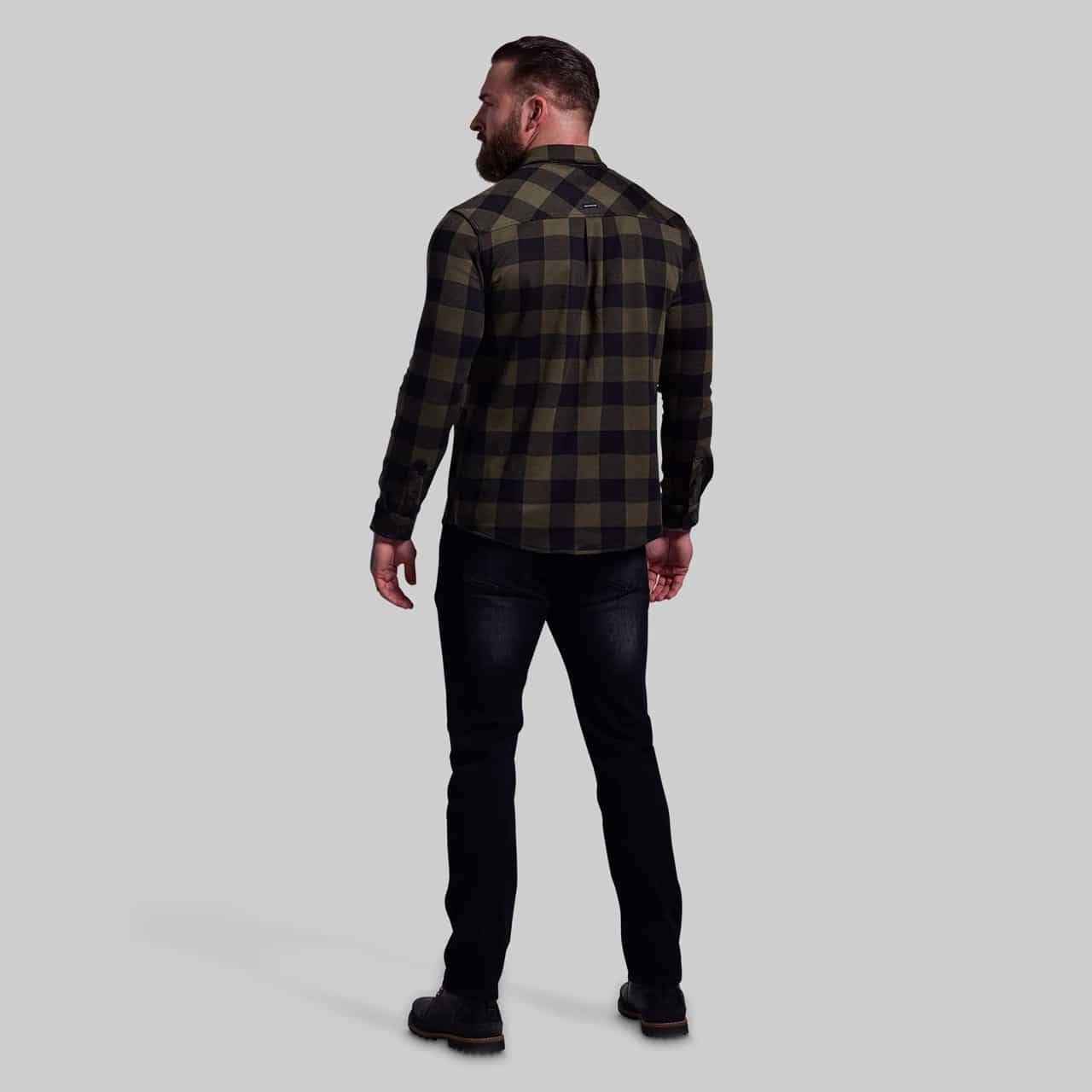 Born Primitive Woodsman Stretchy Flannel forest product view 5